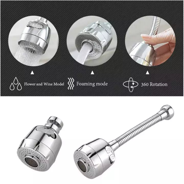 Kitchen Faucet Head 360°Swivel Water Saving 2-Function Spray Head