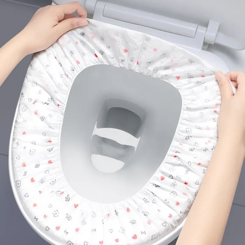 10 Pcs Disposable Waterproof Double-layer Portable Toilet Seat Cover