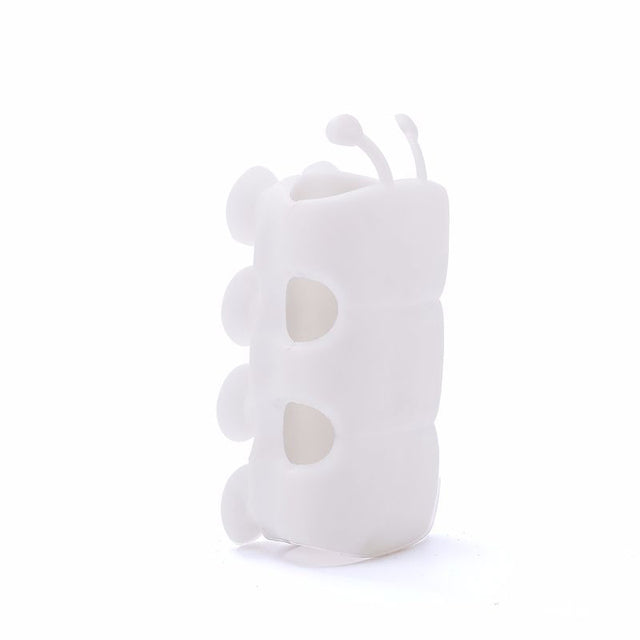 Silicone Suction Cup Wall Mount No Drilling Shower Head Holder in white color