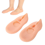 A Leg is wearing Pair of Heel Anti-Crack Set