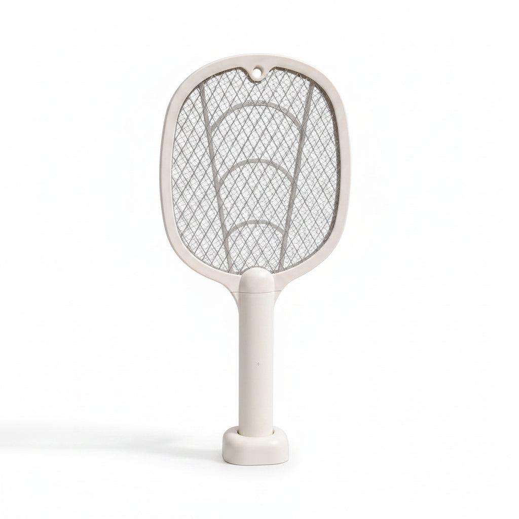 2-in-1 Electric Mosquito Swatter Racket with UV Mosquito Lamp, Rechargeable Bug Zapper Killer