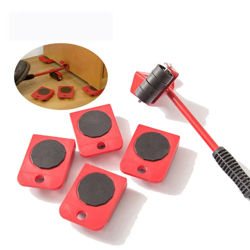 Furniture Mover Tool Set - Furniture Transport Lifter Heavy Duty 4 Wheeled Mover Roller