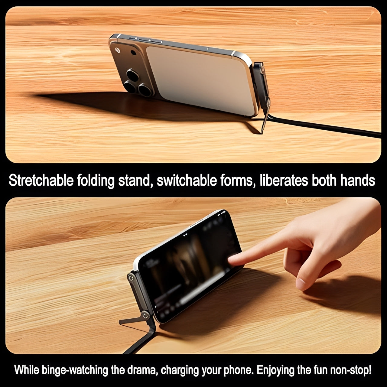 Type-C to Type-C Fast Charging Cable with Foldable Stand , 240W Tee-Shaped USB-C PD Cable