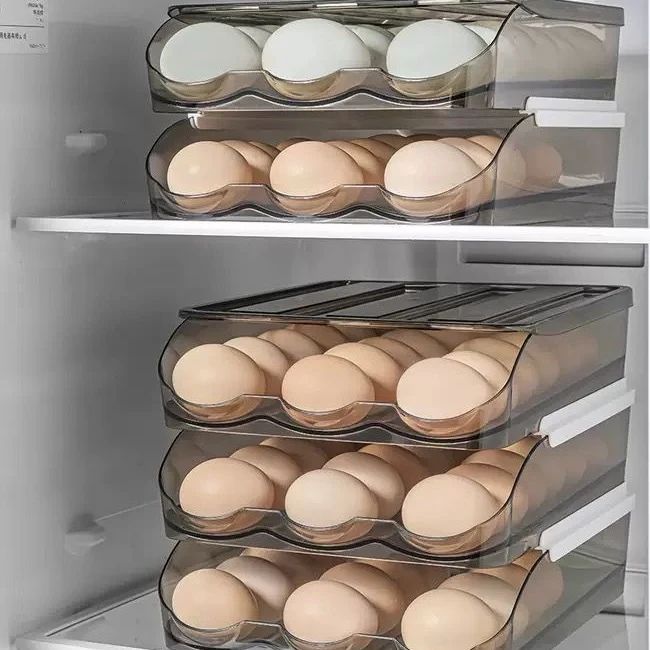 3 Layer Auto Scrolling Stackable Egg Rack 
