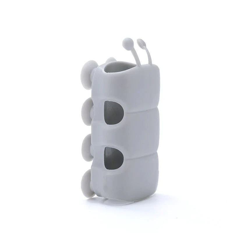 Silicone Suction Cup Wall Mount No Drilling Shower Head Holder in gray color