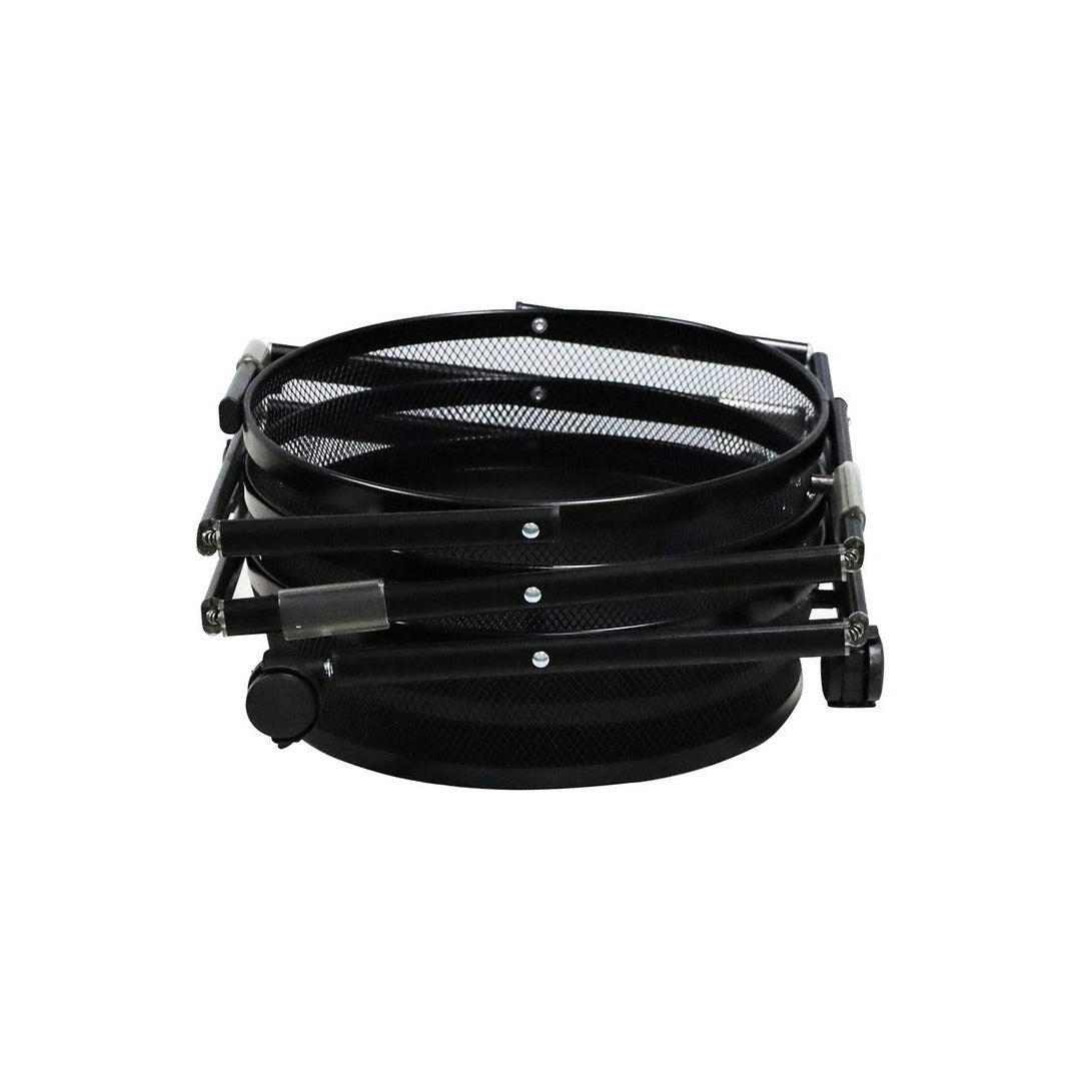 Folded 3-Tier Circular Storage Rack on a white background