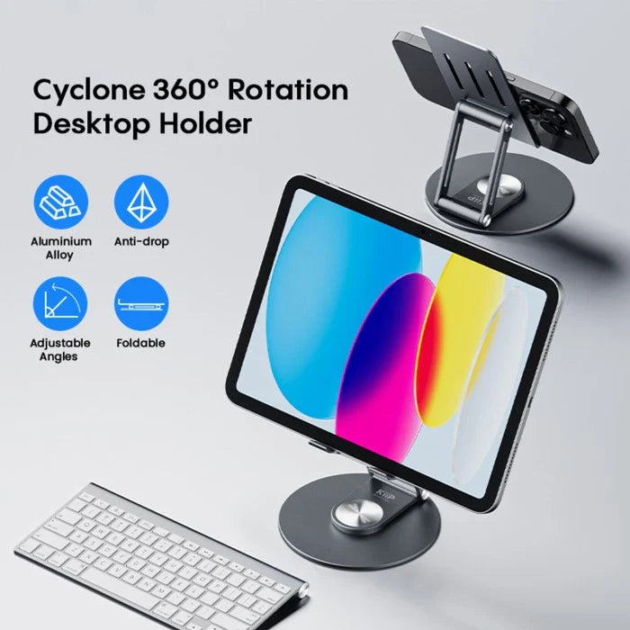 Multifunctional 360° Rotating Aluminium Alloy Stand for Mobile Phone, iPad