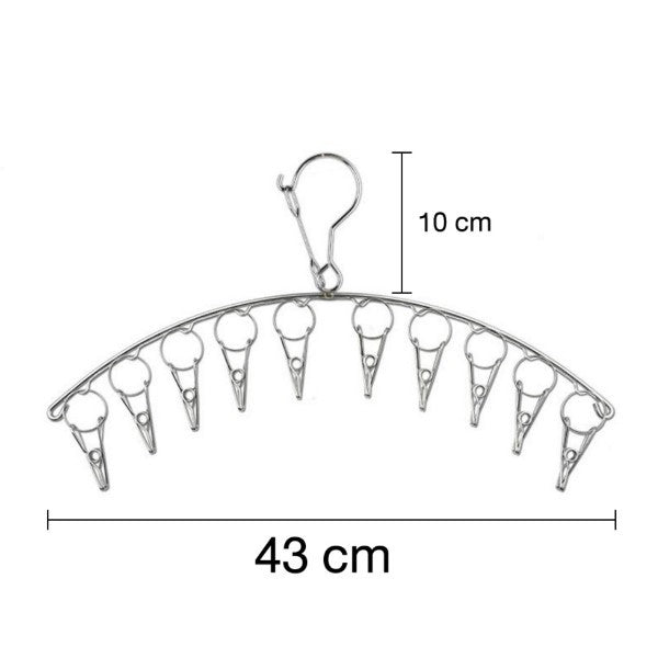 20 Clips Stainless Steel Clothes Drying Hanger- Size