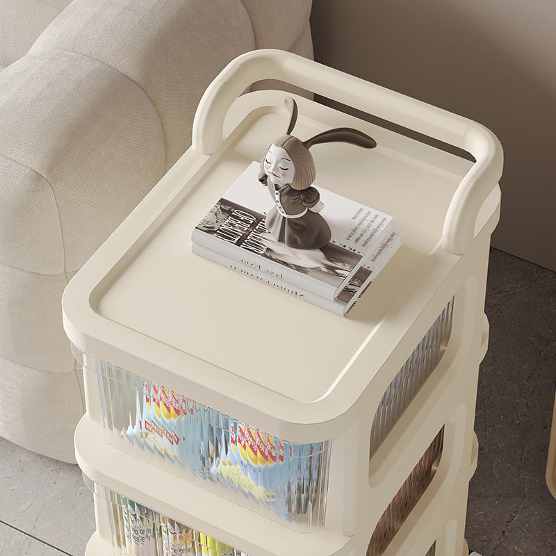Top Portion Of 4 Layer Multifunctional Storage Trolley Rack.