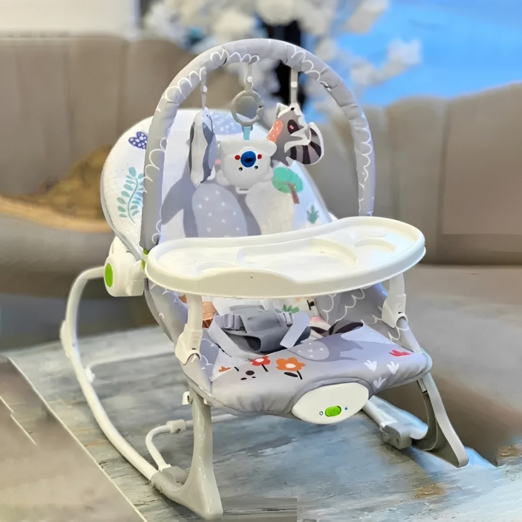 4 in 1 Baby Rocker Chair on a wooden floor