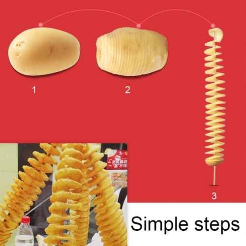 Stainless Steel Potato Slicer Manual Twisted Slicer