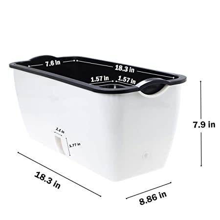 Self Watering Planter Pot, Double Layer Flower Pot with Visible Water Level
