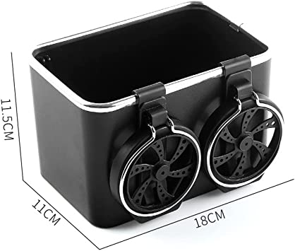 Car Armrest Storage Box with Cup Holder