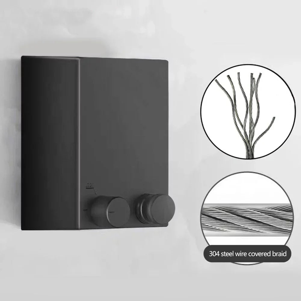 Retractable Wire Indoor and Outdoor Clothes Wall Hanger wire details