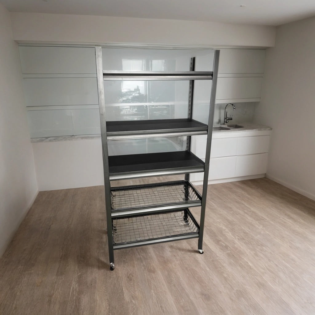 5 -Tier Storage Shelf is Placed at Kitchen.