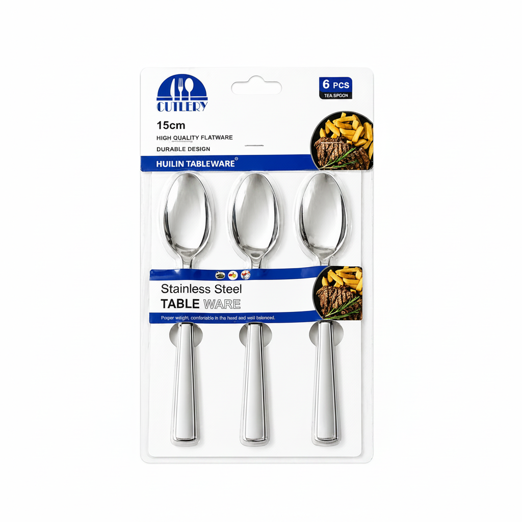 Pack of 6-Piece Stainless Steel Spoon Set.