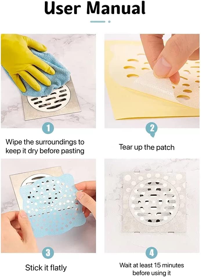 10 Pcs Disposable Sink Drain Filter Stickers - Hair &amp; Debris Catcher