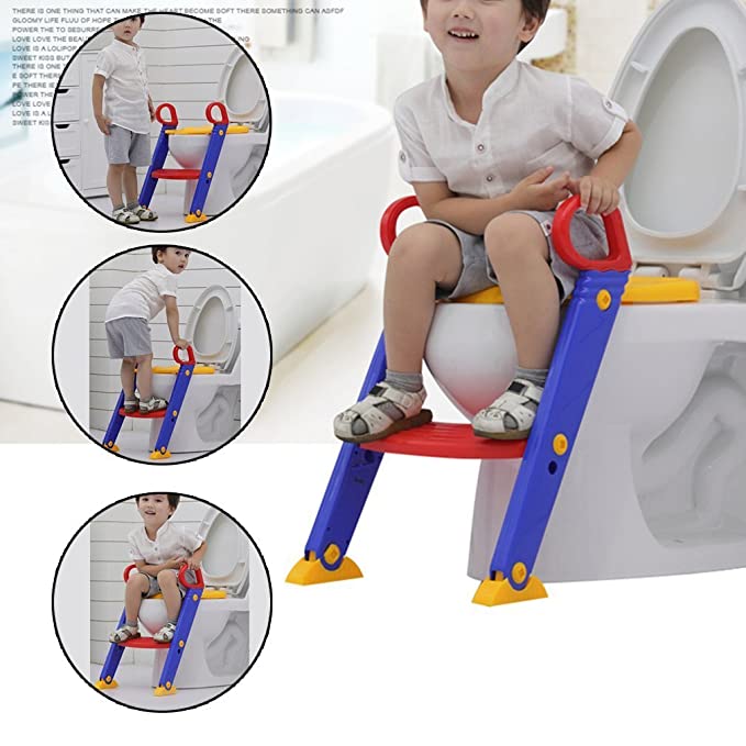 Potty Toilet Trainer with Step Stool Ladder, (3 in 1) Trainer for Kids Toddlers
