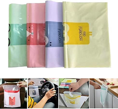 Installed Easy Stick Disposable Trash Bags in a different space