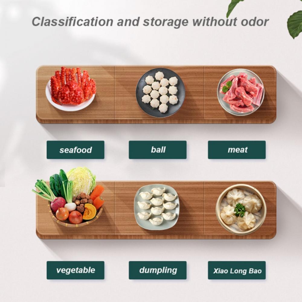 4 Layer Large Capacity Stackable Dumpling Snack Storage Box with Freshness Timer