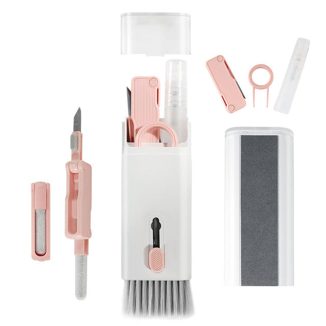 7-in-1 Gadgets Cleaner Kit, Earphone Cleaning Pen For Headset iPad Phone, Keyboard Keycap Puller Kit