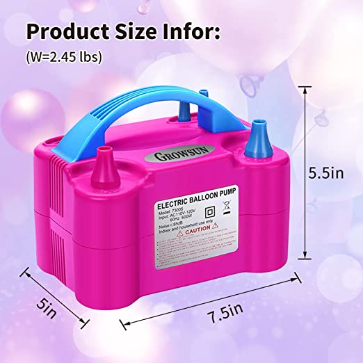 Electric Air Balloon Pump 220V- 240V 600W Dual Inflation Balloon Blower