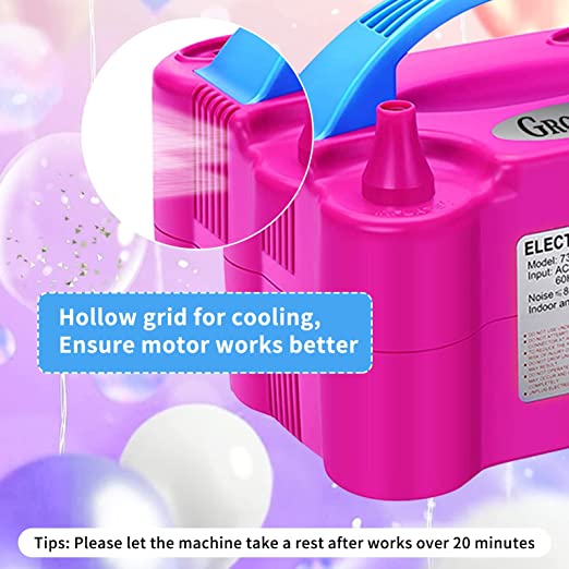 Electric Air Balloon Pump 220V- 240V 600W Dual Inflation Balloon Blower