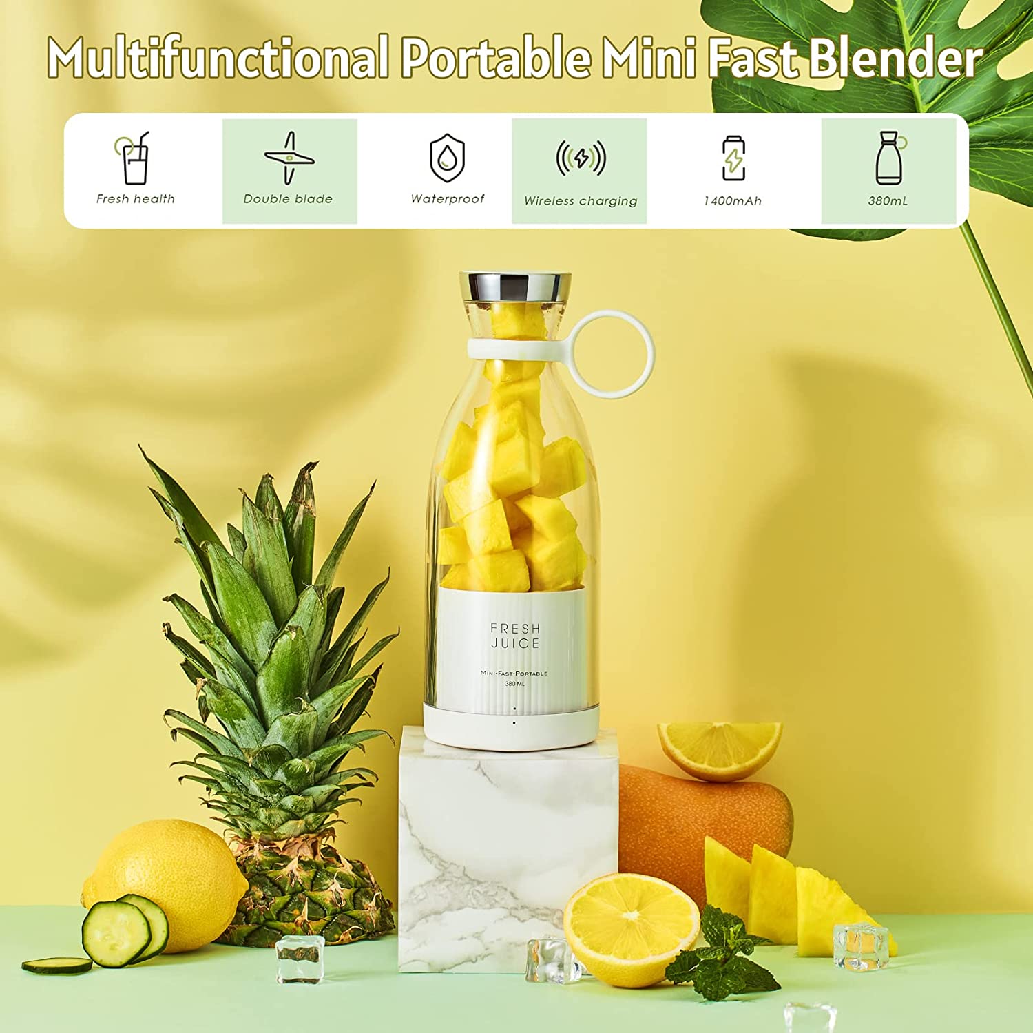 350ml Portable Instant Smoothie Juicer Blender with multiple features