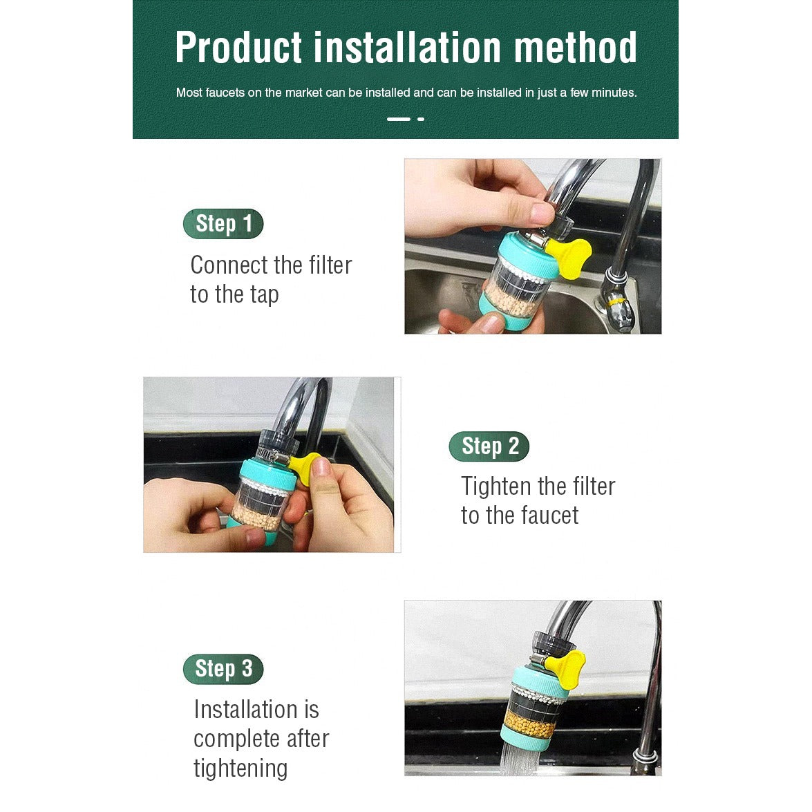 installation Method of Faucet Water Purifier