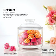 Acrylic Chocolate Container with Candies Inside.