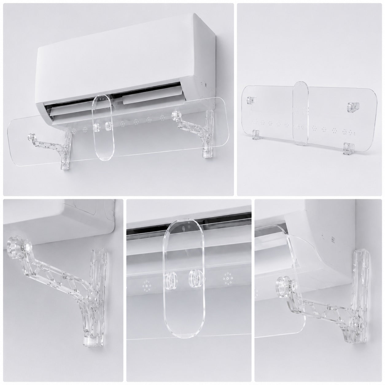 Adjustable A/C Air Deflector, Wind Shield Airflow Deflector for Wall Air Conditioner