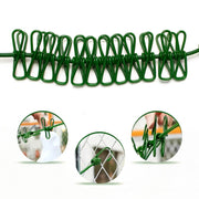 A Person is Installing Adjustable Clothes Drying Rope.