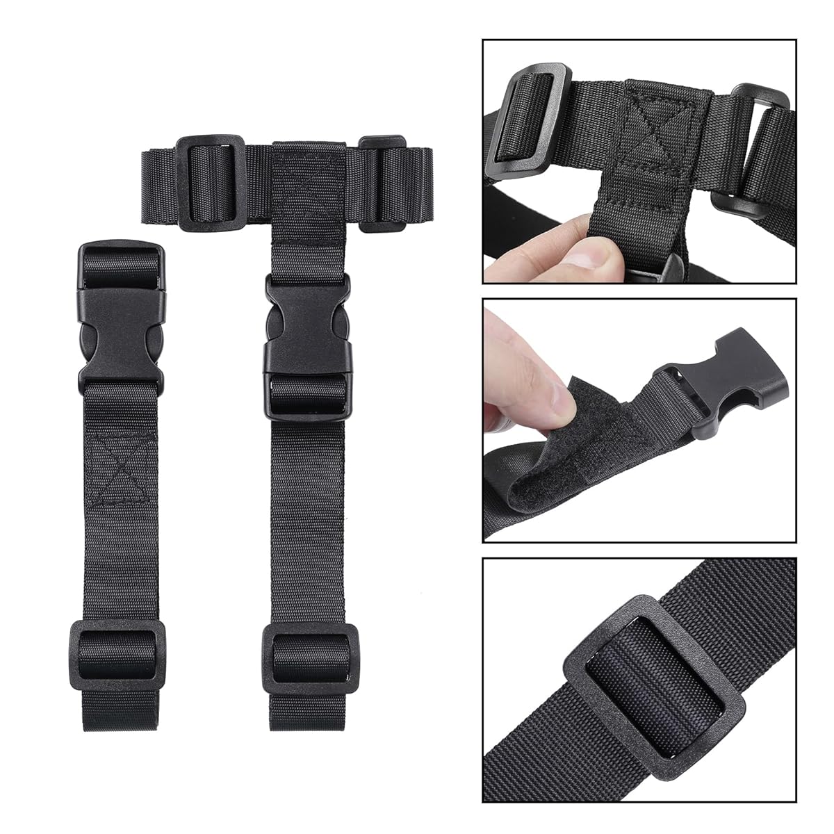 Adjustable Luggage Strap with buckles on a white background