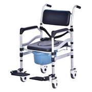 Adjustable Shower Commode Chair with Wheels.