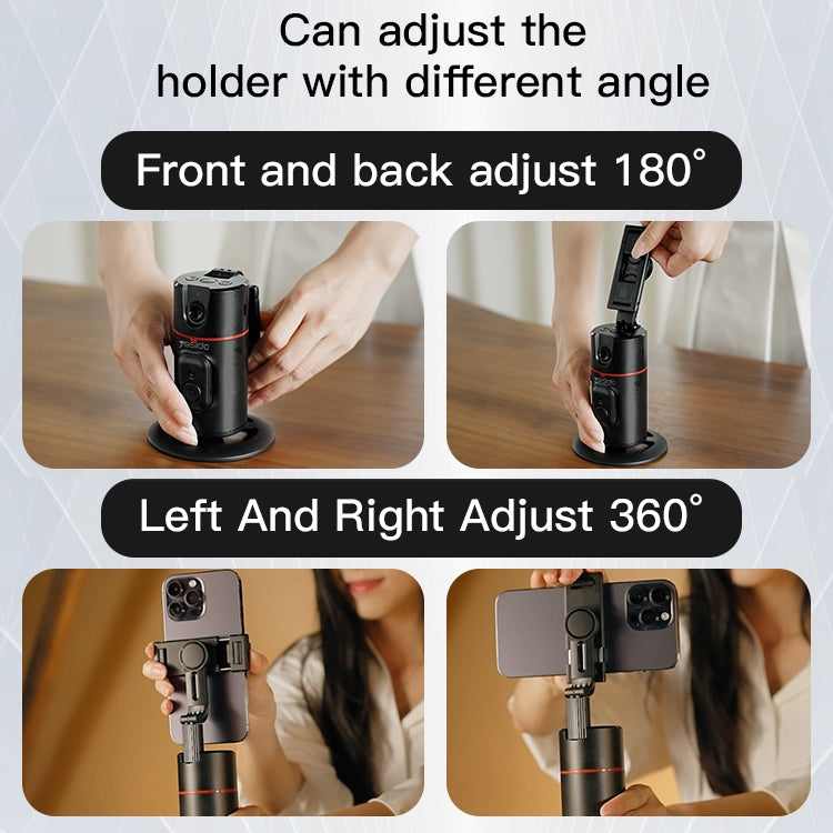 A Person is Adjusting Yesido Wireless 360° Auto Face and Gesture Tracking Tripod.