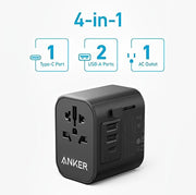 Anker 312 Outlet Extender Travel Adapter  A9212K11 with various port types