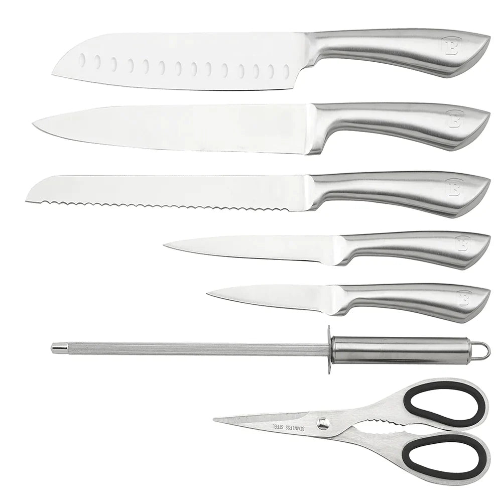 8 Pcs/Set Stainless Steel Kitchen Knife Set, Household Rotating Kitchen Tools