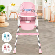 Baby Feeding High Chair In Pink Color