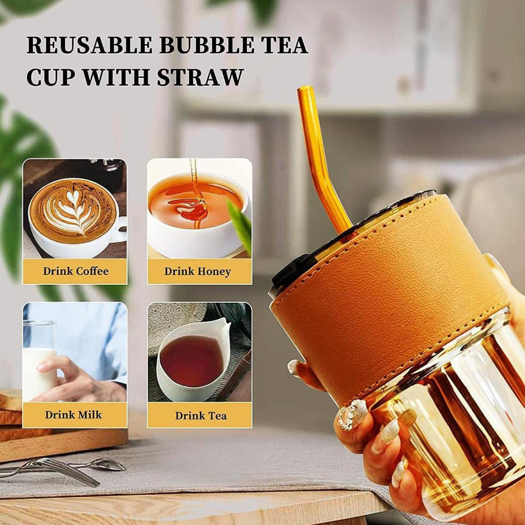 Someone is Holding Bamboo Glass Cup