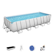 Bestway Power Steel Rectangular Pool Set with its Accessories.