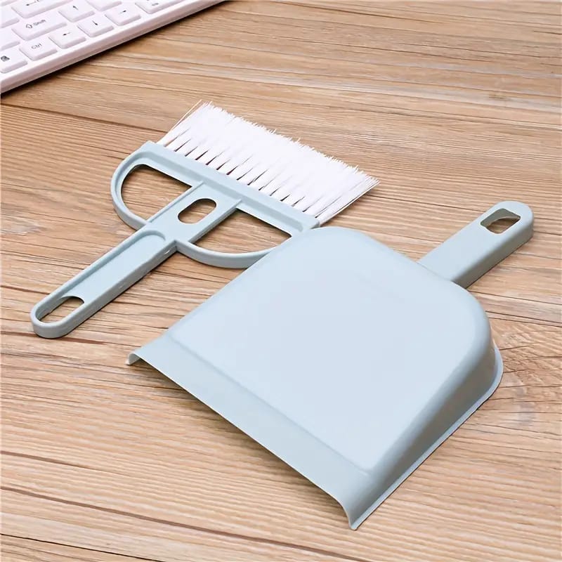 Blue Mini Dustpan Broom Set.
