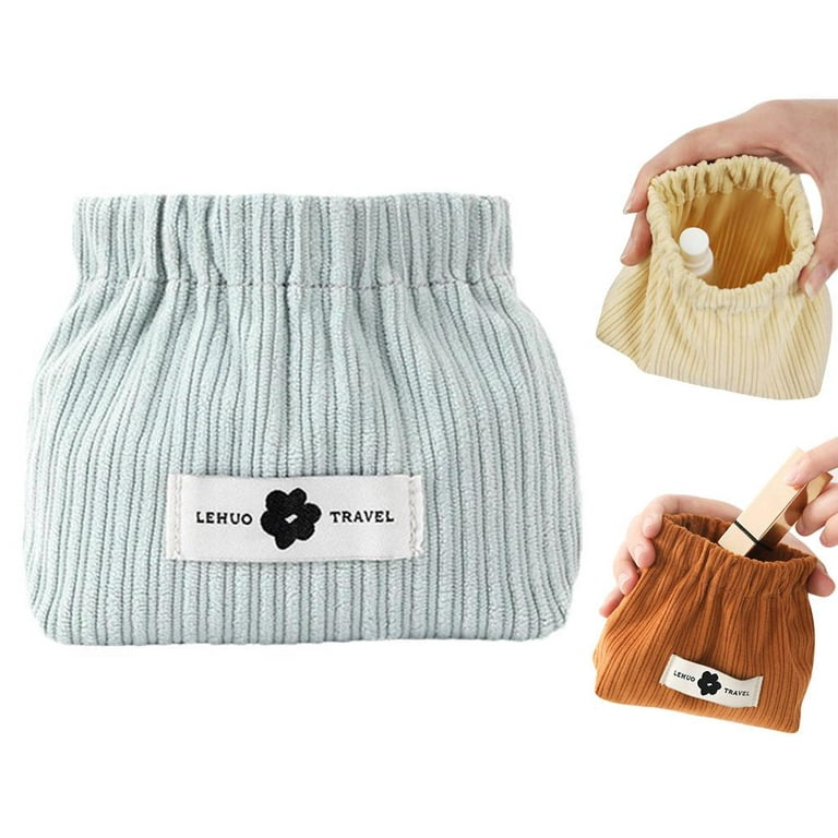 Blue Travel Corduroy Storage Bag.