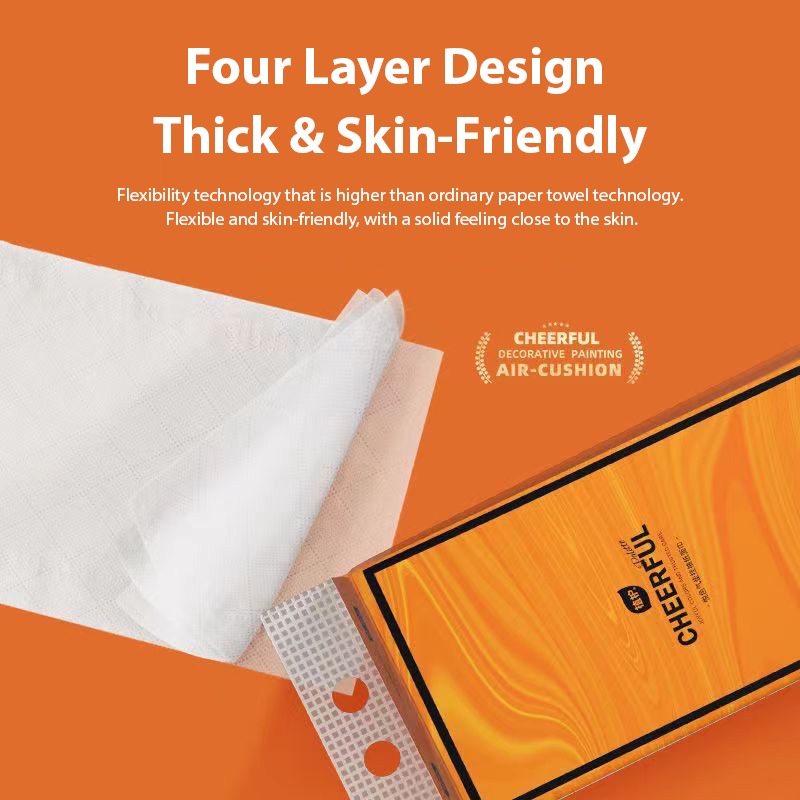 Cheerful Thick & Skin-Friendly 4-Layer Tissue Paper Pack.