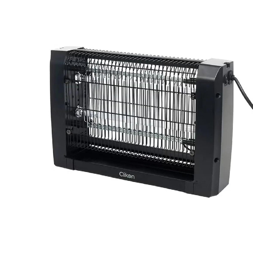 A Clikon electric insect killer with a protective grill and UV light, designed for indoor pest control