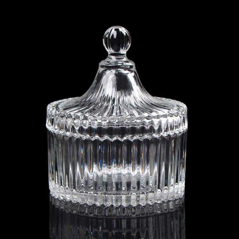Crystal Glass Jar Bowl with Lid.