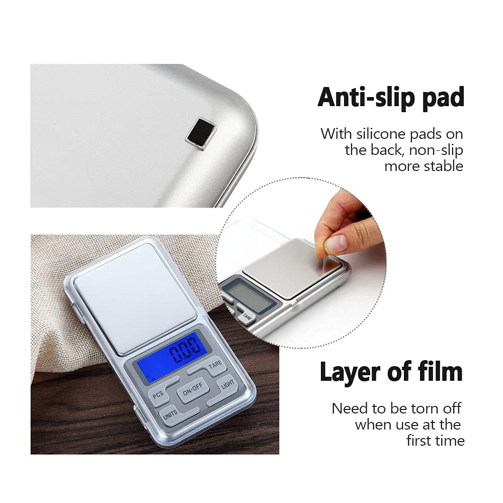 A Person is peeling the film of Digital Pocket Scale.