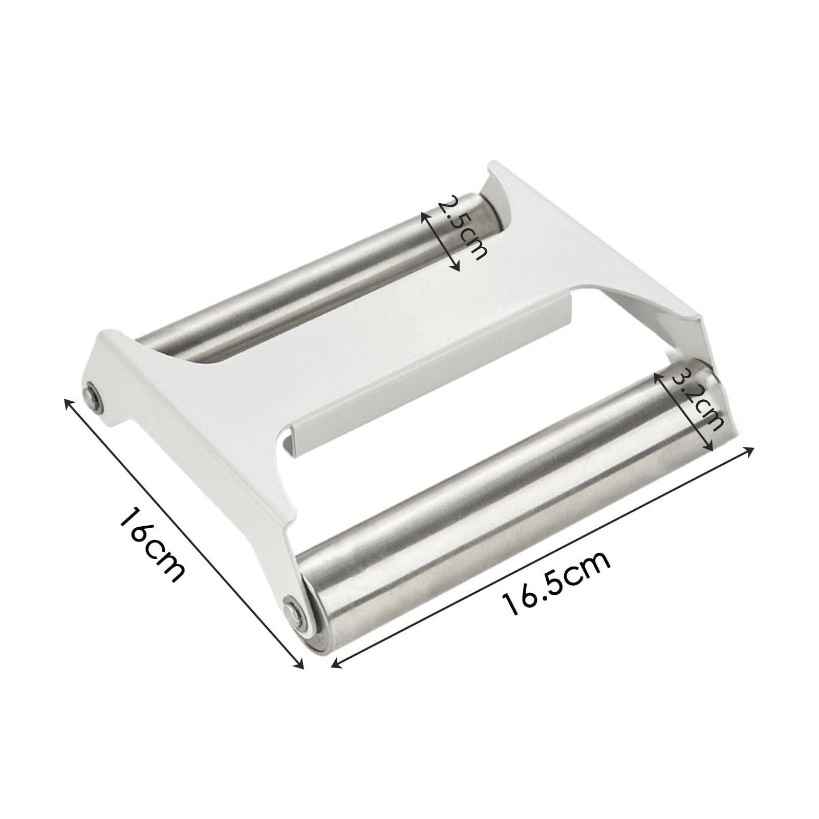 Double-Sided Stainless Steel Dough Roller for Baking with its size