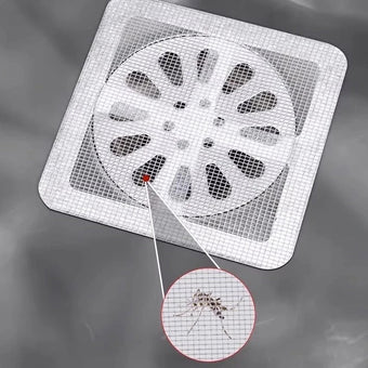 Drain Hair Catcher Mesh Sticker, 10 Pcs Disposable Shower Strainer Bat ...
