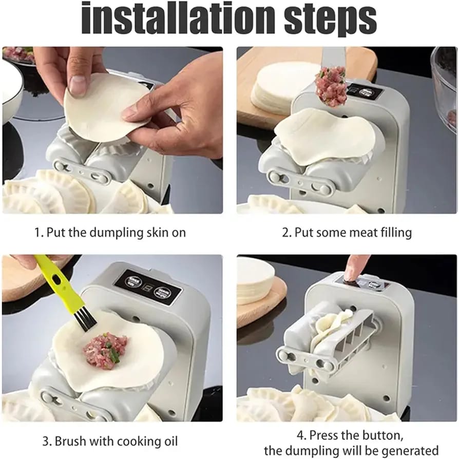 USB Rechargeable Electric Dumpling Machine with installation steps