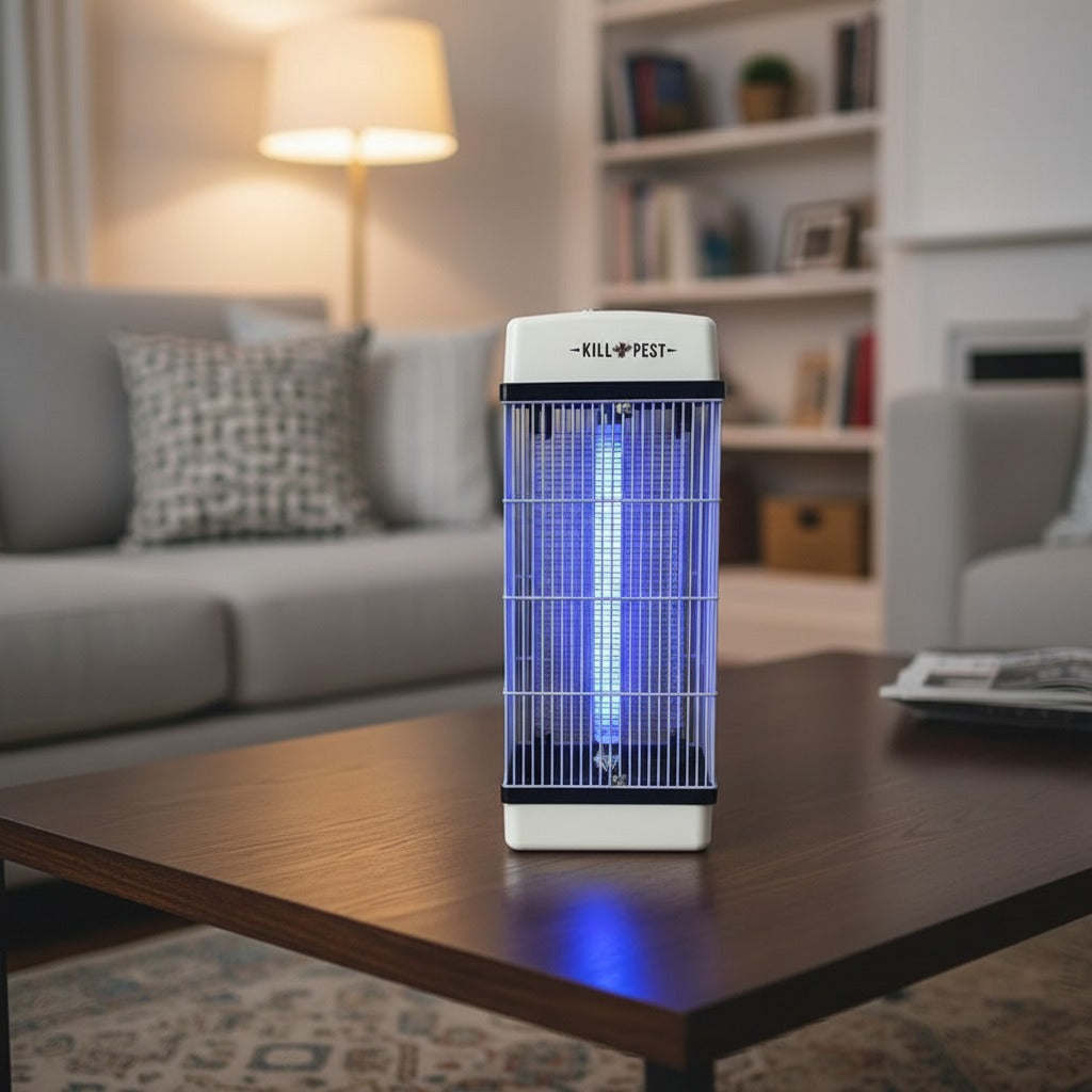 Electric Insect Killer Lamp Placed at a Living Area.